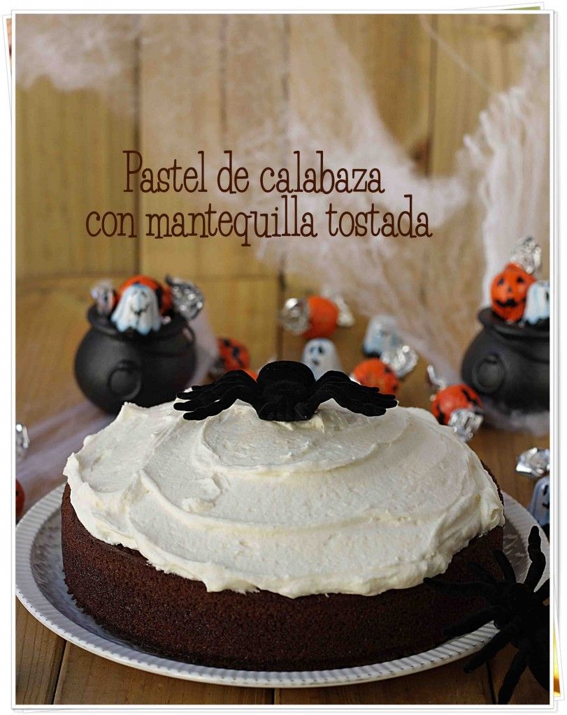 Pastel de calabaza con mantequilla tostada {by Paula, Con las Zarpas en la Masa}