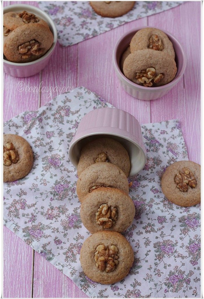 Galletas de canela y nueces {by Paula, Con las Zarpas en la Masa}
