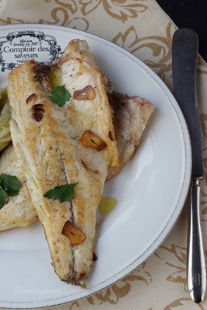 Lubina a las 5 pimientas con berenjenas {by Paula, Con las Zarpas en la Masa}