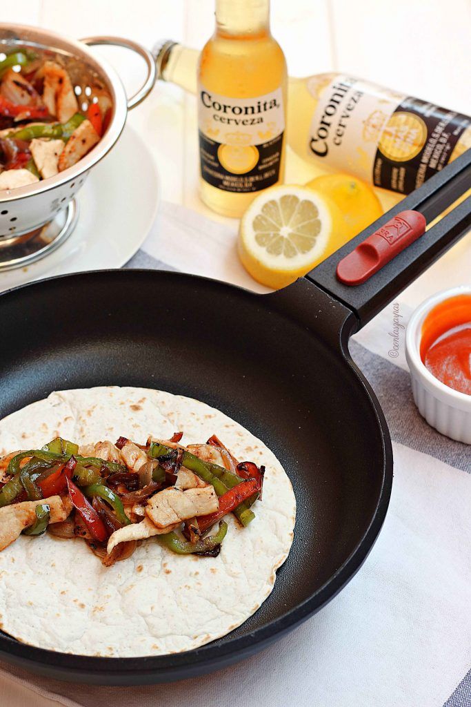 Fajitas de pollo {by Paula, Con las Zarpas en la Masa}