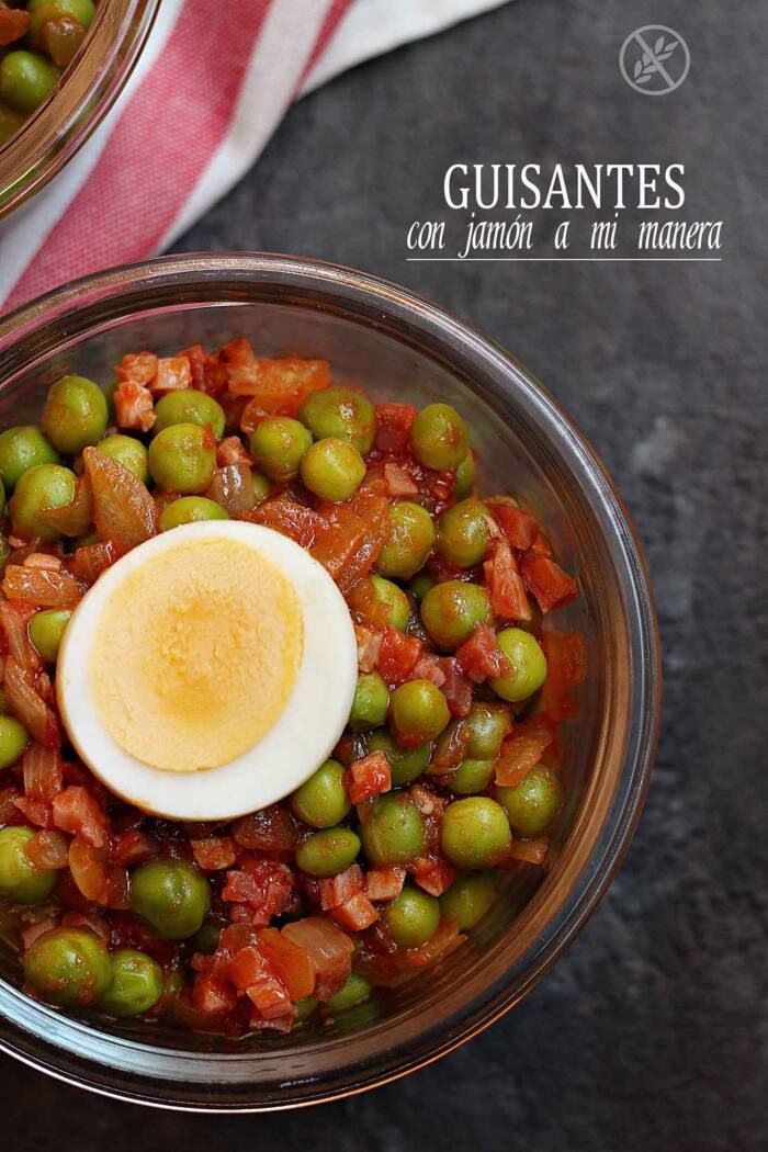 #retocomermaslegumbres: Guisantes con jamón a mi manera