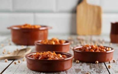 Garbanzos veganos con setas