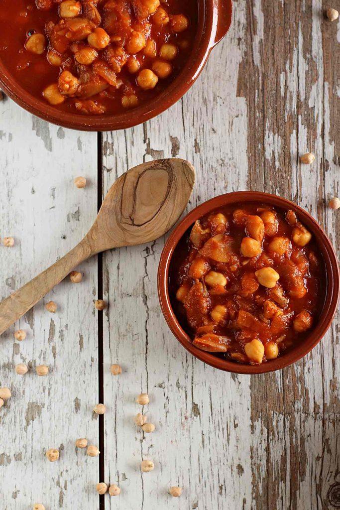 Garbanzos con setas