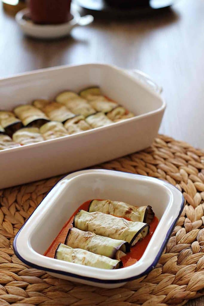 Canelones de berenjena