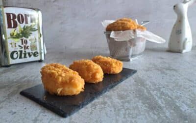 Croquetas crujientes de bacalao y gambas